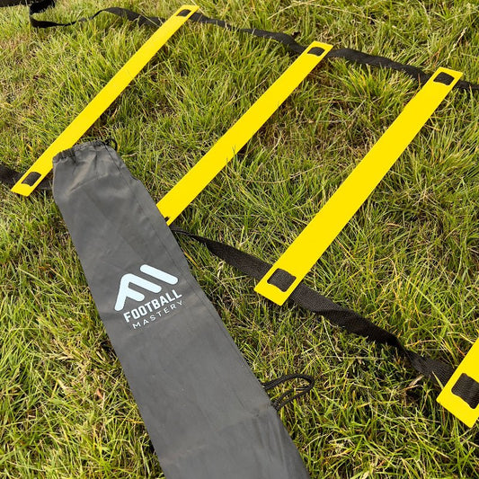 Mini Goal + Rebound Board + Agility Ladder + Speed Poles - Football Mastery