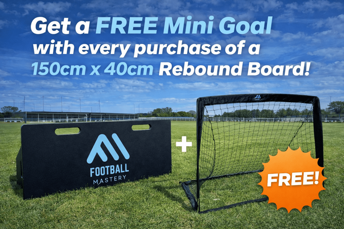Large Rebound Board + (FREE) Mini Goal – Football Mastery